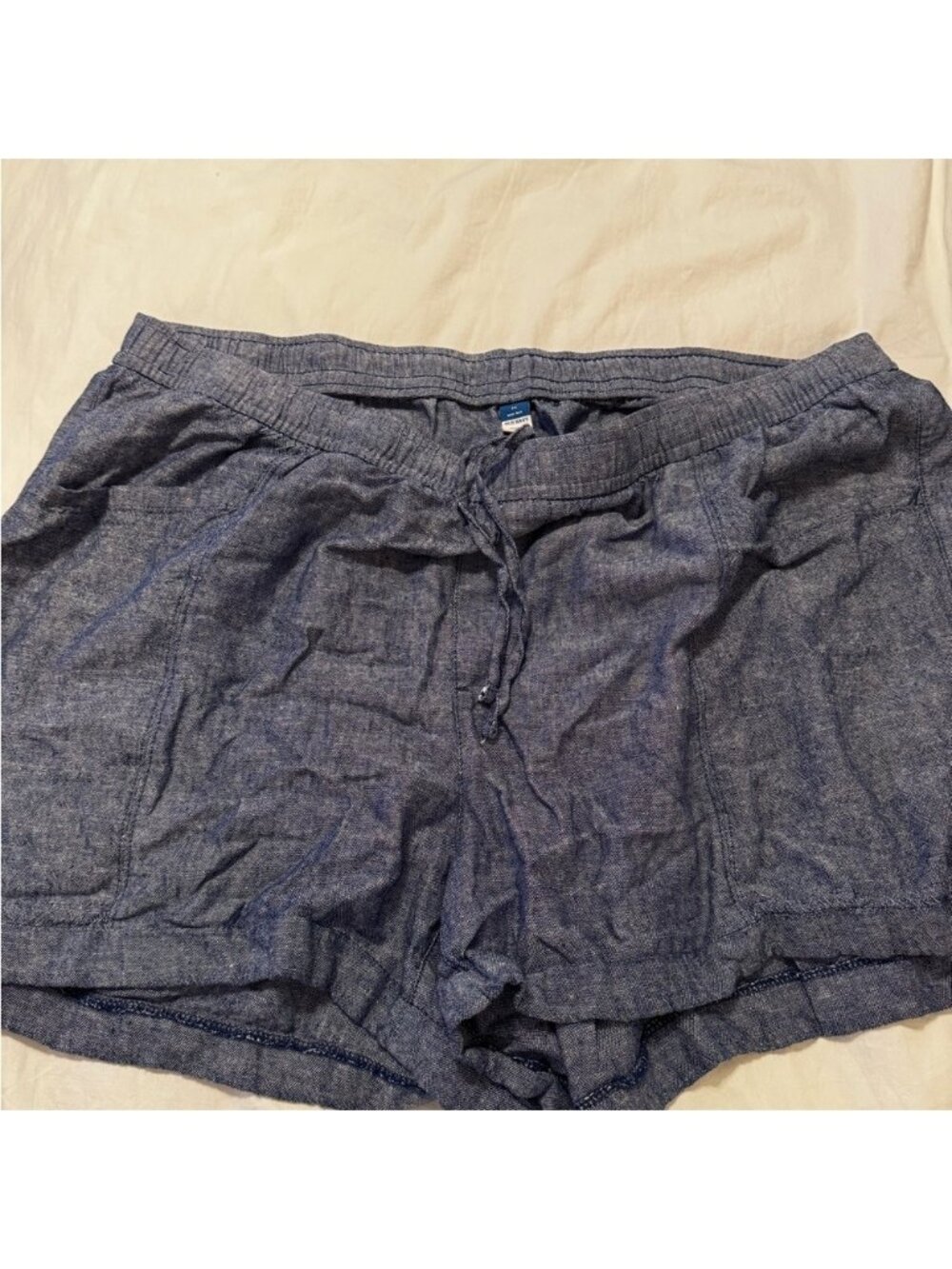 Women's Blue Chambray Shorts